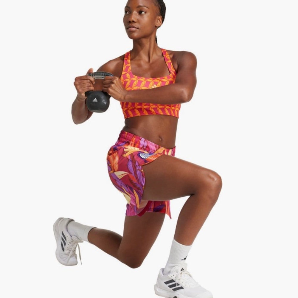 Adidas x Farm Rio Pacer Shorts Vibrant Athletic Shorts - Picture 3 of 9